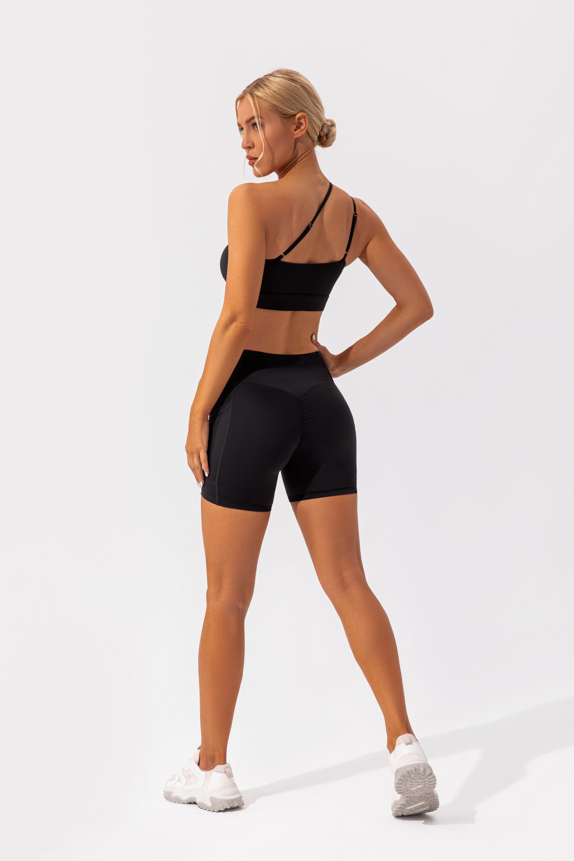 Nude Feel Asymmetrical Short 2-Piece Set - Conway Lifestyle