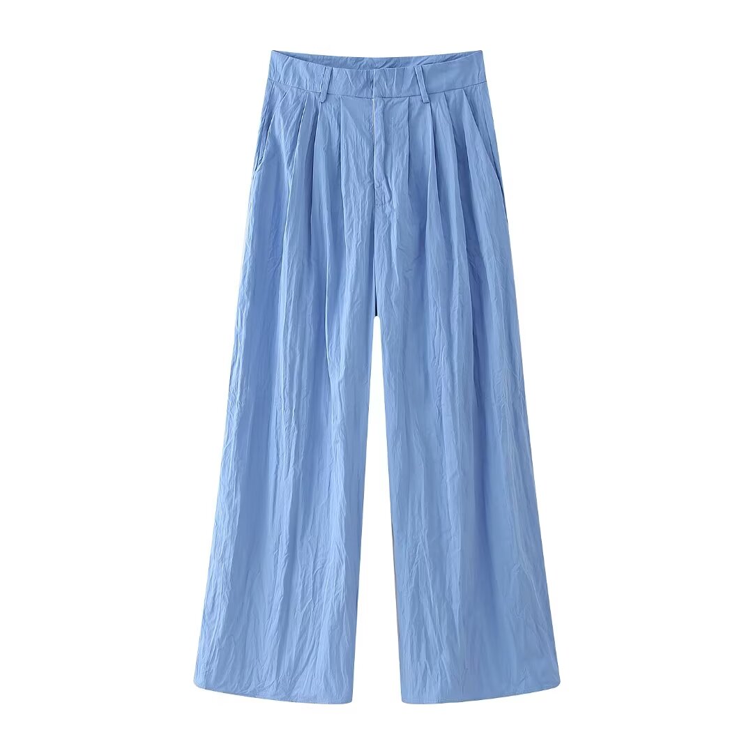Y2K Asymmetrical Top and Low Rise Wide Leg Pant Set 