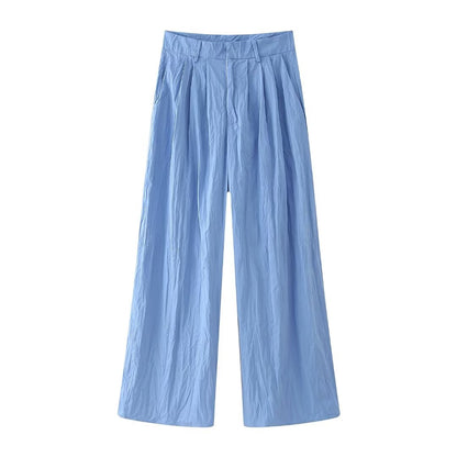 Y2K Asymmetrical Top and Low Rise Wide Leg Pant Set 