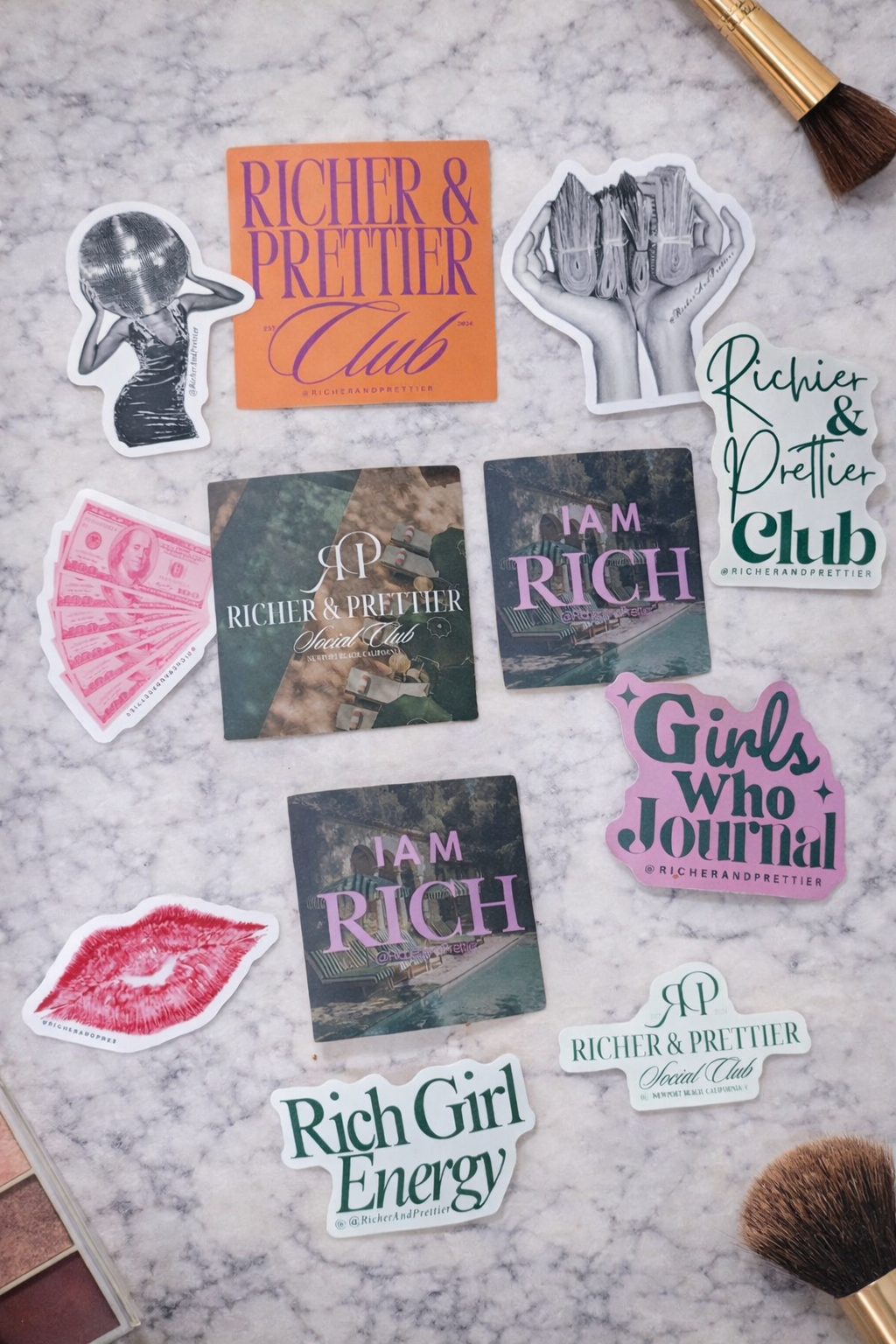 Richer & Prettier Manifestation Sticker Pack