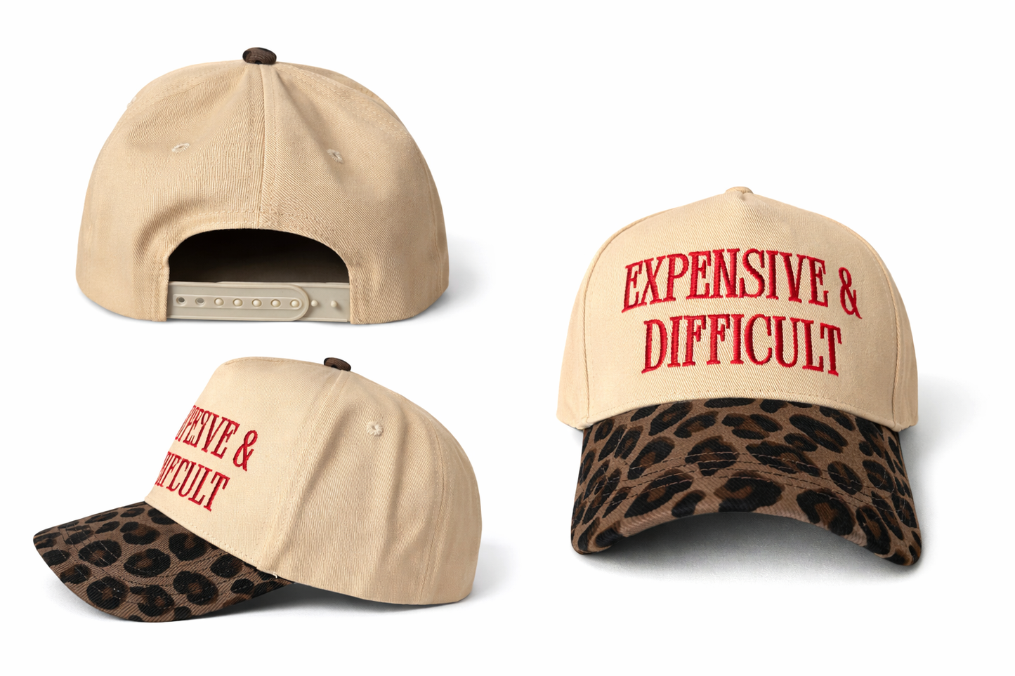 Expensive & Difficult Cheetah Snapback Hat