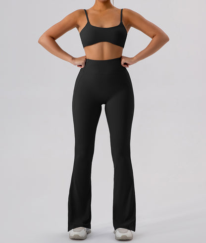 Nude Feel High Waist Split Flare Yoga Pants - Conway Lifestyle