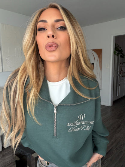 Richer & Prettier Social Club Zip Sweatshirt