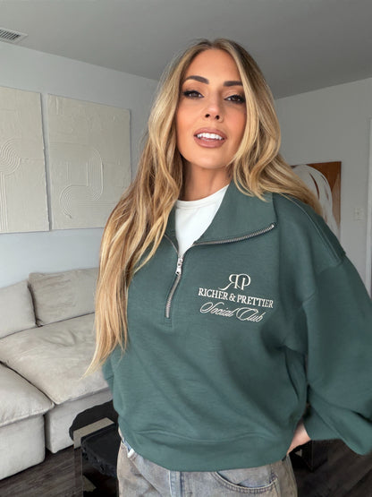 Richer & Prettier Social Club Zip Sweatshirt