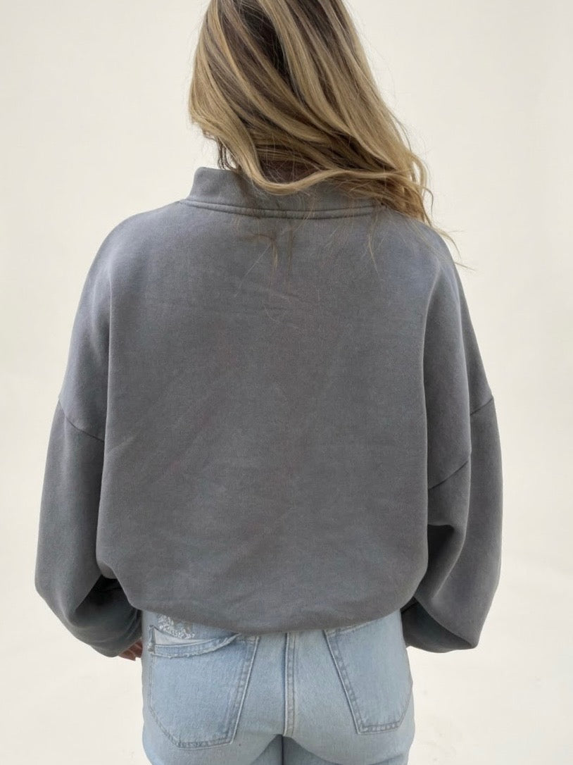 Richer & Prettier Social Club Mock Neck Sweatshirt