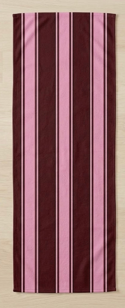 Bordeaux Stripe – Hot Pilates Towel