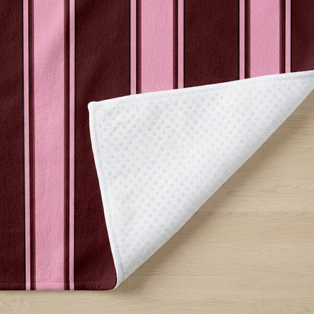 Bordeaux Stripe – Hot Pilates Towel