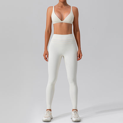 Nude Feel Waist Snatching Activewear Yoga 2-Piece Set - Conway Lifestyle