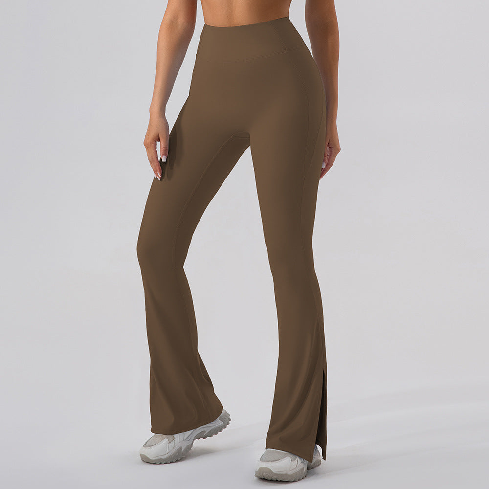 Nude Feel High Waist Split Flare Yoga Pants - Conway Lifestyle