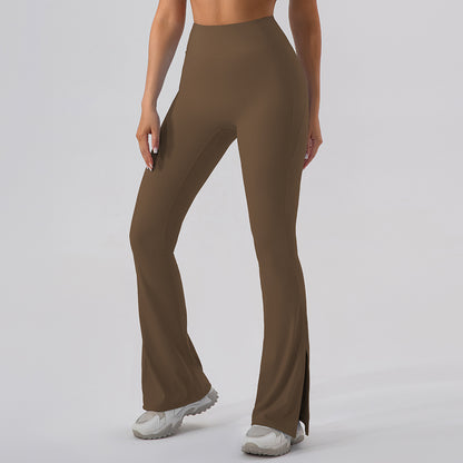 Nude Feel High Waist Split Flare Yoga Pants - Conway Lifestyle