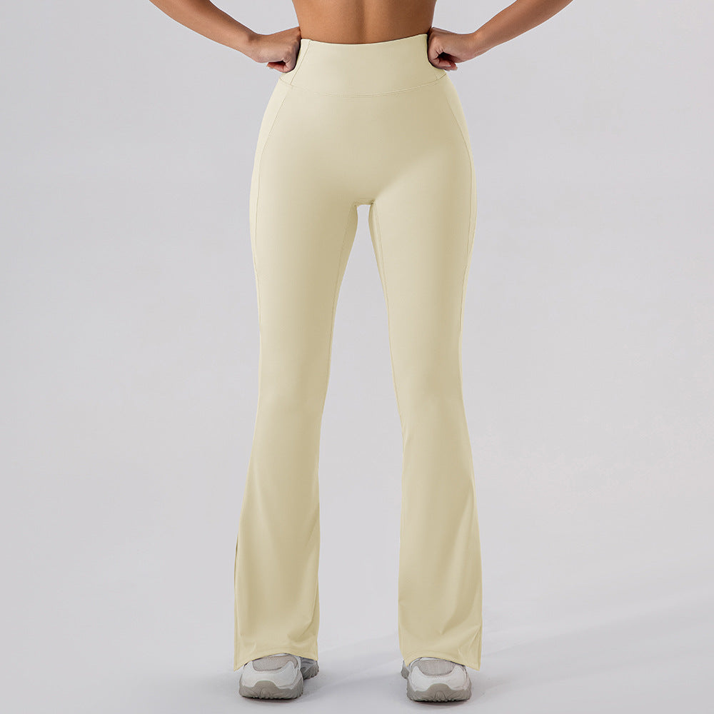 Nude Feel High Waist Split Flare Yoga Pants - Conway Lifestyle