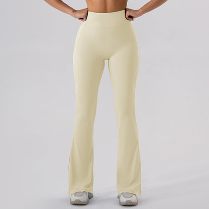 Nude Feel High Waist Split Flare Yoga Pants - Conway Lifestyle