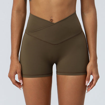 Nude Feel Front Dip Waist Snatching Yoga Short - Conway Lifestyle