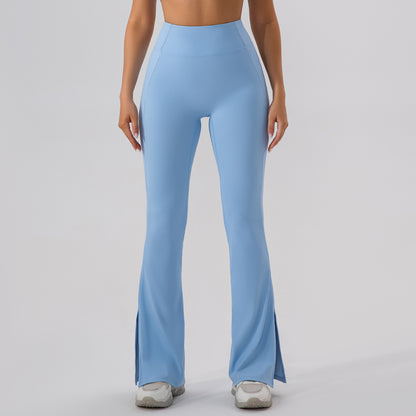 Nude Feel High Waist Split Flare Yoga Pants - Conway Lifestyle