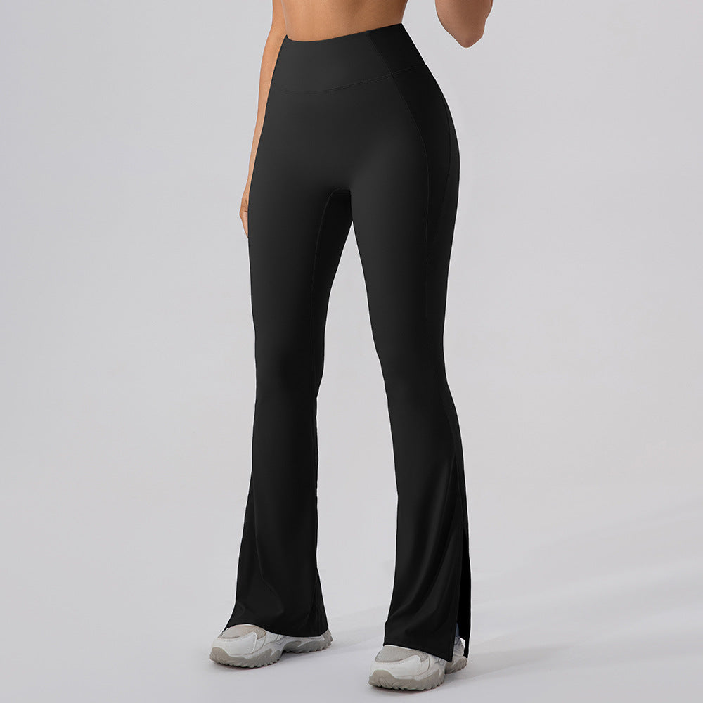 Nude Feel High Waist Split Flare Yoga Pants - Conway Lifestyle
