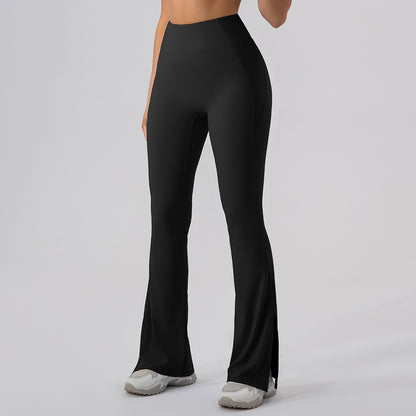 Nude Feel High Waist Split Flare Yoga Pants - Conway Lifestyle