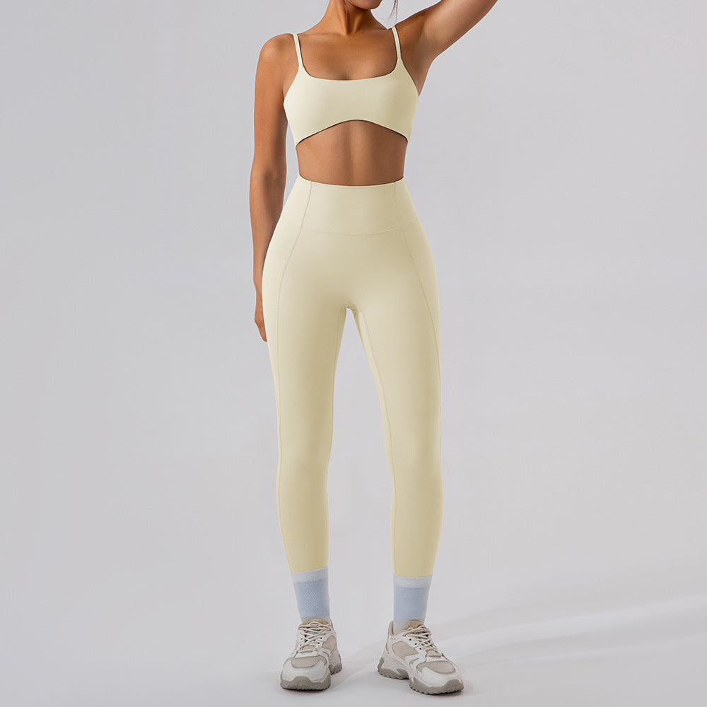 Nude Feel Bra Yoga 2-Piece Pant or Short Set - Conway Lifestyle